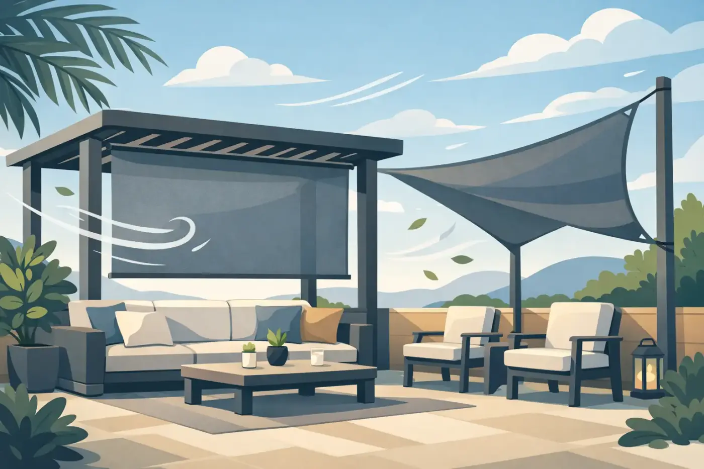 Outdoor Shades for Windy Patios That Last